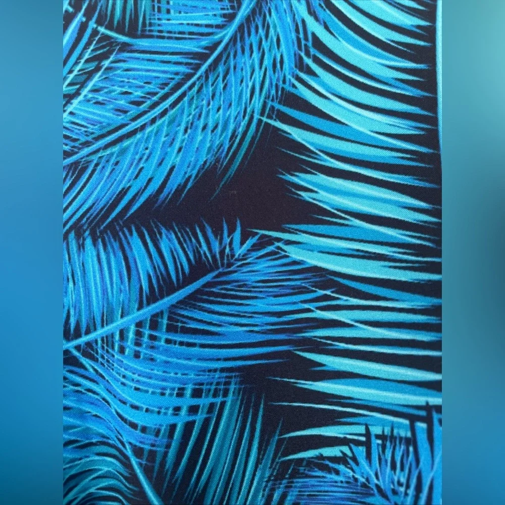 Hreski Men’s Golf Pant Teal/blue Palm Tree Leaves 36 Waist By 32 Inseam - Picture 4 of 4